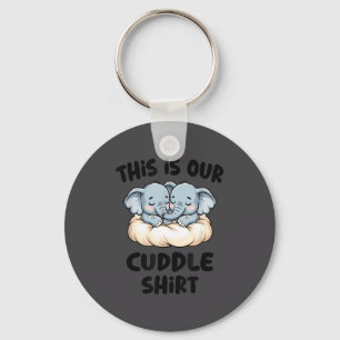 Cute Elephant Couple This Is Our Cuddle  Key Ring