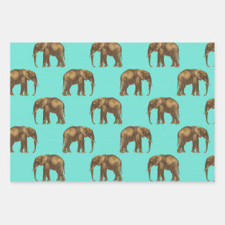 Cute Elephant Delight Wrapping Paper Sheet