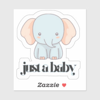 Cute Elephant Die Cut Sticker 
