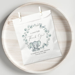 Cute Elephant Eucalyptus Baby Shower Thank You Favour Bag