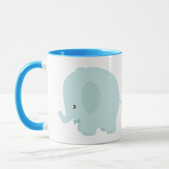 Cute Elephant family printed coffee mug (Left)