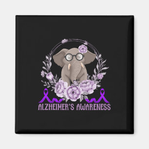 Cute Elephant Family Support Heimerheimer Magnet
