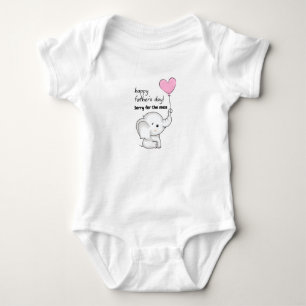 Cute Elephant Father’s Day Baby Outfit Bodysuit