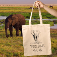 Cute Elephant Ferocious Vegan