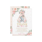 Cute Elephant Floral Boho Tribal Girl Baby Shower