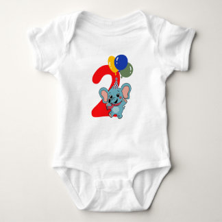Cute elephant for toddlers Two months birthday Baby Bodysuit