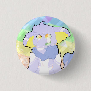 Cute Elephant Furry 2 Inch Round Button