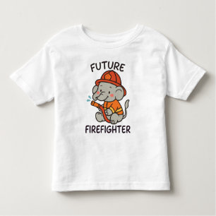 Cute Elephant Future Firefighter Kids fun Toddler T-Shirt