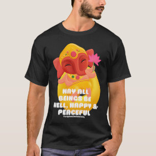Cute Elephant Ganesha Peace Lotus Loving Kindness  T-Shirt