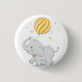 Cute elephant gift for little daughter 3 cm round badge