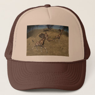 Cute Elephant Giraffes Trucker Hat