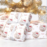 Cute Elephant Girl Christmas Wrapping Paper Name<br><div class="desc">Cute Elephant Baby Girl Christmas Wrapping Paper in soft Christmas colours with custom name and rose gold hearts.
Matching items are available in my store.</div>