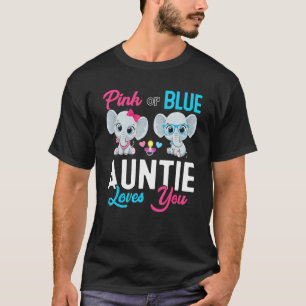 Cute Elephant Keeper Of The Gender Auntie Loves Yo T-Shirt