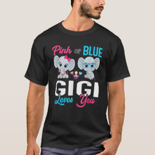 Cute Elephant Keeper Of The Gender Gigi Loves You  T-Shirt