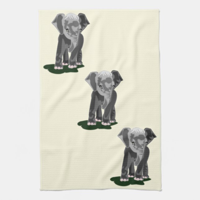 Cute Elephant Kitchen Towel (Vertical)