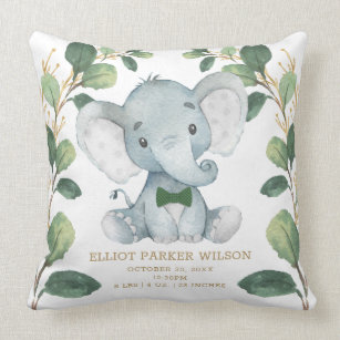 elephant print throw pillows