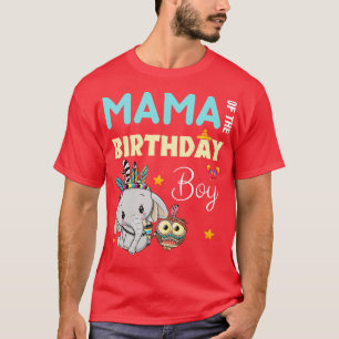 Cute Elephant Mama Of The Birthday Boy T-Shirt