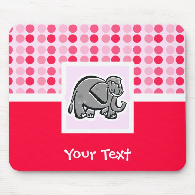 Cute Elephant Mouse Pad (Front)