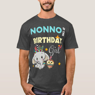 Cute Elephant Nonno Of The Birthday Girl T-Shirt