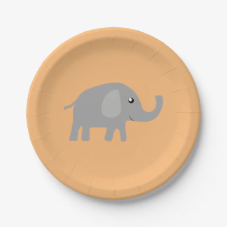 Cute Elephant Paper Plate