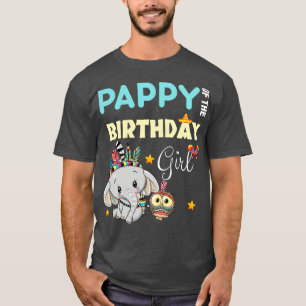 Cute Elephant Pappy Of The Birthday Girl T-Shirt