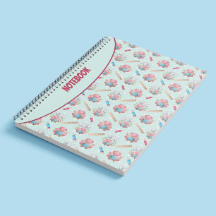 Cute Elephant Pattern Spiral Notebook