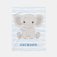 Cute Elephant Personalised Baby Boy
