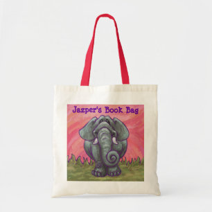 Cute Elephant Personalised Book Bag