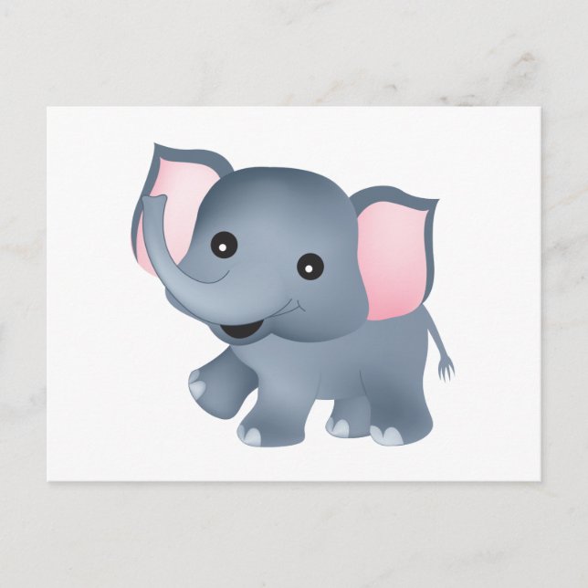 Cute Elephant Postcard (Front)