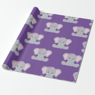 Cute elephant printed  wrapping paper