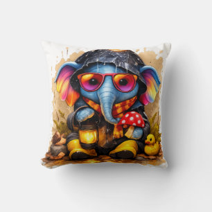 Cute Elephant Rainy Day Pillow Kawaii Animal Nurse