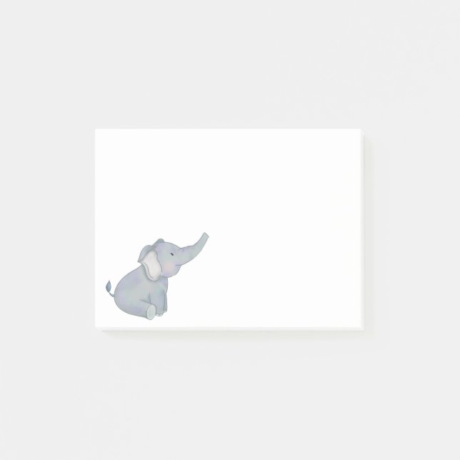 Cute Elephant Safari Animal Post-it Notes (Front)