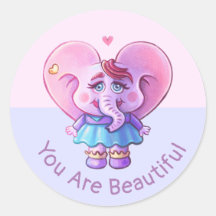 Cute Elephant Saying You Are Beautiful