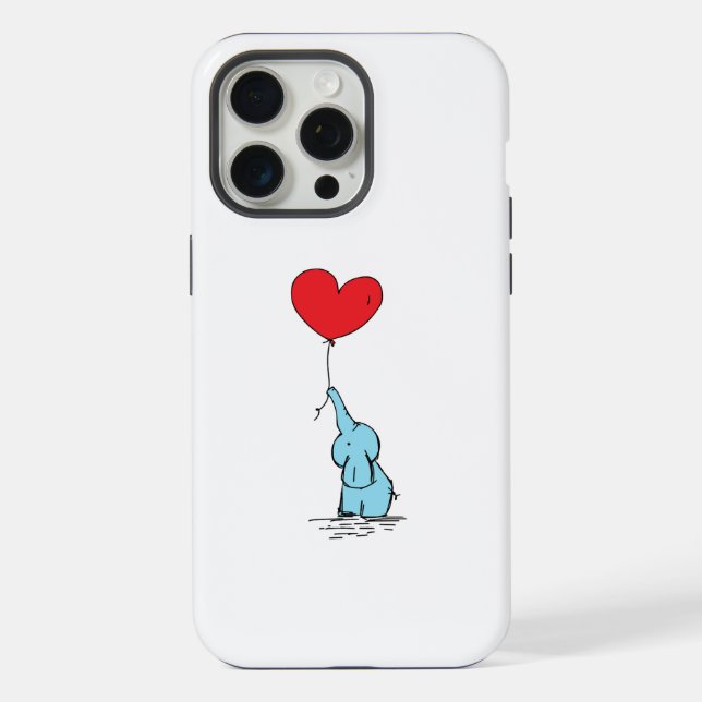 cute elephant sticker , phone case cover (Back)