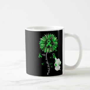 Cute Elephant Sunflower Support Mental Health Awar Coffee Mug