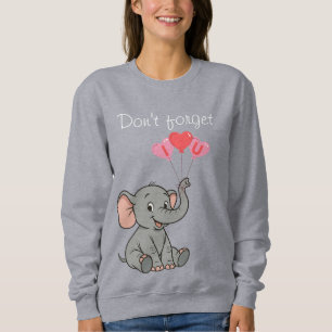 Cute elephant valentine's day   sweatshirt