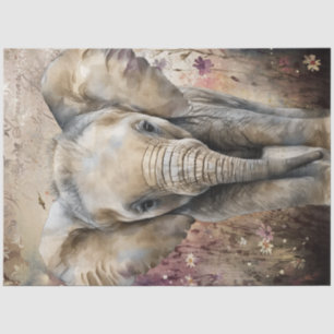 Cute Elephant Watercolor Tissue Paper