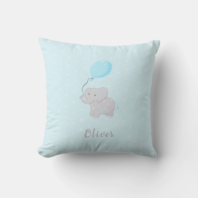 Cute Elephant with Balloon Cushion (Front)