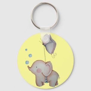 Cute Elephant with butterfly Key Chain