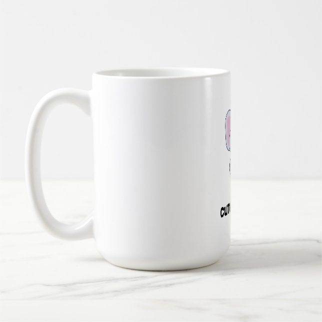 Cute Elephant with Flower Headband Coffee Mug (Left)