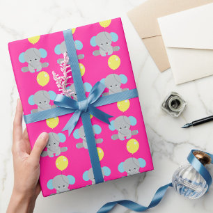 Cute Elephant Wrapping Paper