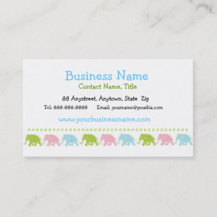 Cute Elephants Business Card