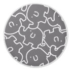 Cute Elephants Grey And White Door Knob