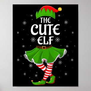 Cute Elf Christmas Family Girls Women Elf Squad Xm Poster