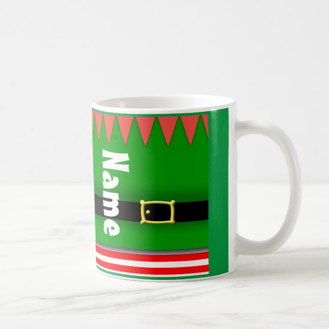 Cute Elf Christmas Holiday Coffee Tea Mug (Right)