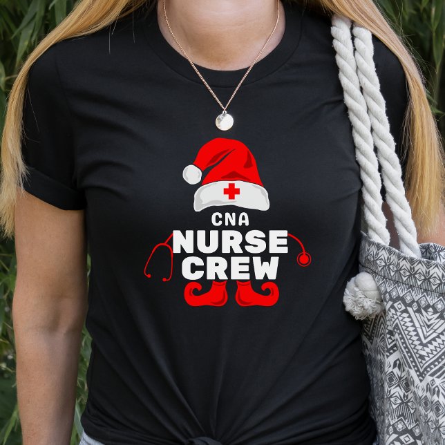 Cute Elf CNA Nurse Christmas Crew   T-Shirt (Creator Uploaded)