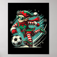 Cute Elf Playing Soccer Lovers Boys Girls Kid Teen