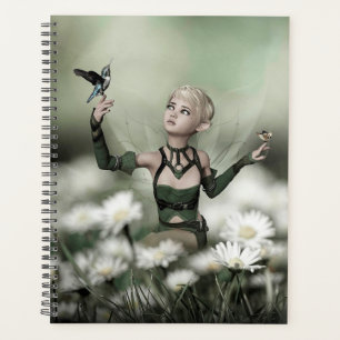 Cute Elf with Hummingbird and Butterflies Planner
