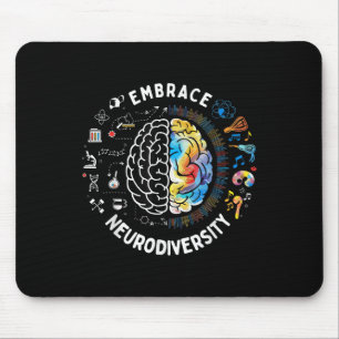 Cute Embrace Neurodiversity Autism Awareness Asd B Mouse Pad