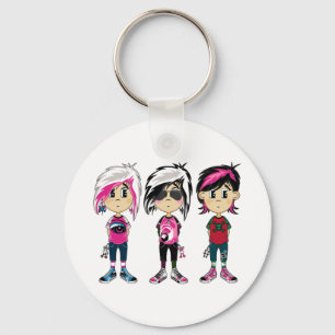 Cute Emo Punk Girls Keychain